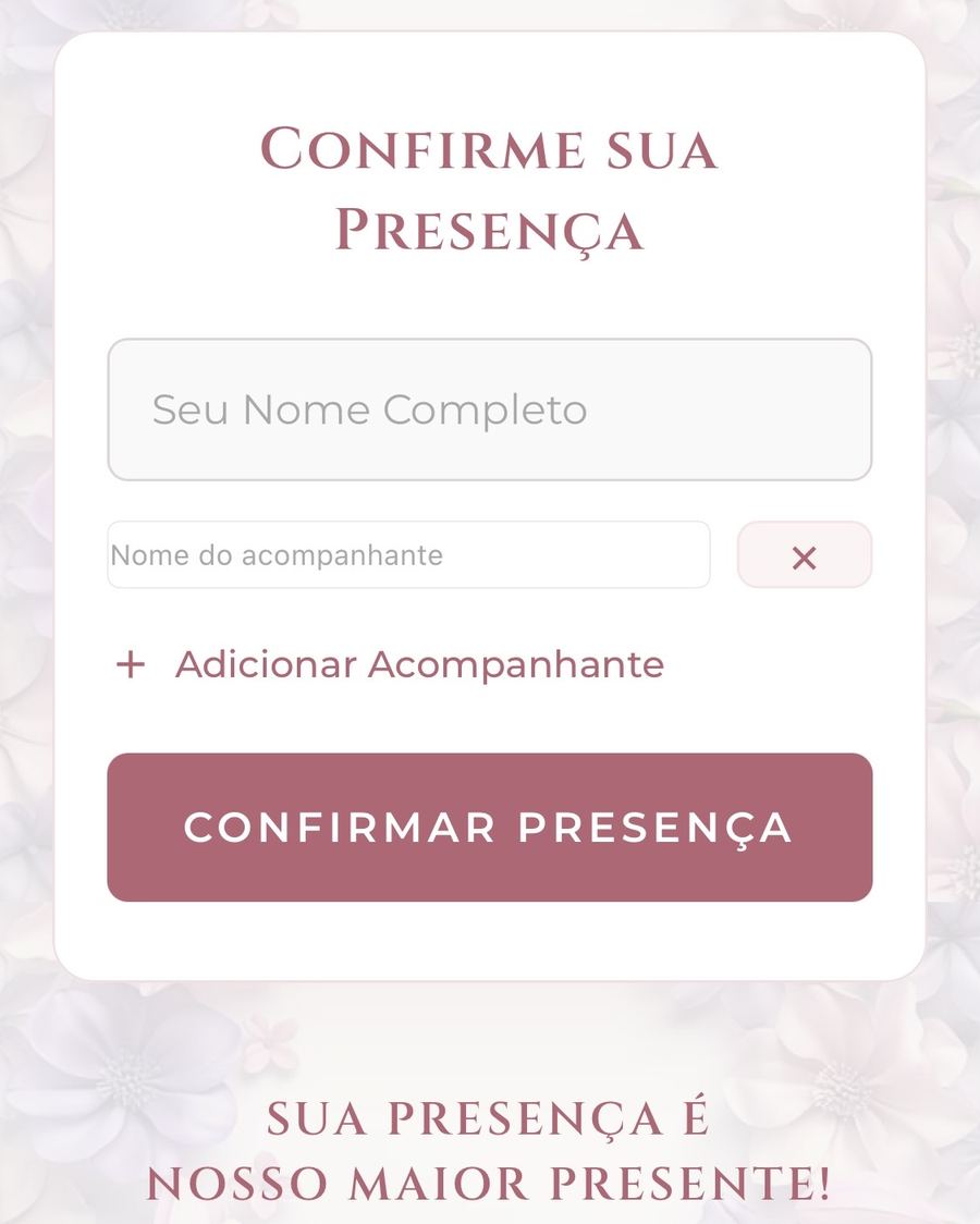 Convite de aniversário — confirmação de presença